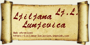 Ljiljana Lunjevica vizit kartica